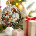 3 x Jesus Christ Ornament: Christmas Ornaments, Religious Christmas Decorations for Tree, Catholic Ornament & Christian Holiday Decor | Religious Gifts, Christian Gifts - Design D