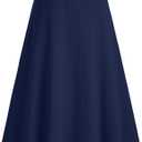 BOOPH Girls Skirts Solid A-Line Long Skirts Uniform Skirts 11-12 Years