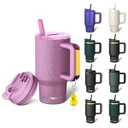 Frost Buddy Thicc Buddy - 16 oz Stainless Steel Vacuum Insulated Tumbler with Lid and Straw for Water - Travel Mug Cupholder Friendly - Gifts for Women Men Him Her (Aurora)