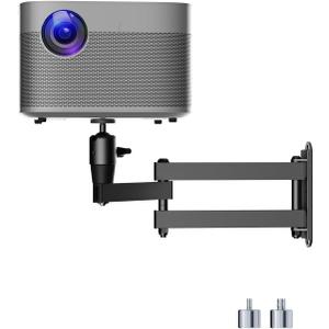 suptek Large Foldable Projector Wall Mount - Adjustable Universal Bracket for Projectors, Compatible with 1/ 4", M4 & M6 Screws, Heavy-Duty & Space-Saving Design, Black, MA1330YTPRO