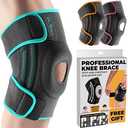 DR. BRACE ELITE Knee Brace with Side Stabilizers & Patella Gel Pads for Maximum Knee Pain Support and Fast Recovery for Men and Women (Earth, Large) (Large, Earth)