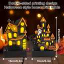 2 pcs Halloween Decorations Indoor Haunted House Lights,Halloween Tabletop Centerpiece Craft Decor for Desk Table Fireplace Room Party Decor