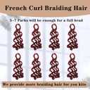French Curl Braiding Hair 24Inch 8Packs French Curl Crochet Braids Short Curly Crochet Hair Bouncy Synthetic knotless Braiding Extensions (BUG, 24inch, Packs of 8)