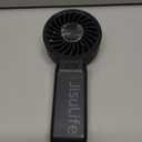 JISULIFE Handheld Fan Life7  Ultimate Flexibility: High-Power Motor, LED Display, 19.5 Hrs Cooling, 5000mAh Rechargeable, 5-Speed, Foldable Design, 3-IN-1 Portable Fan for Travel Cruise Beach(Black)