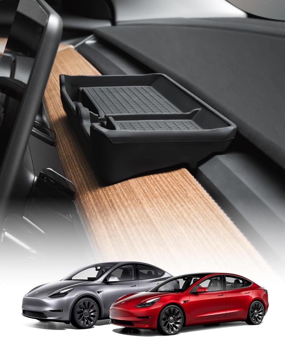 AUTOR Behind Screen Storage Box Center Console Organizer for Tesla Model 3/Y Tissue Box Sunglasses & Phone Holder Fits for 2016-2023 Model 3 and 2019-2024 Model Y