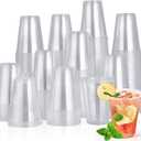 Turbo Bee 280 Pack 16oz Clear Disposable Plastic Cups,Cold/Hot Drinking Cups,Transparent Plastic Party Container for Water, Iced Cold Coffee, Juice, Soda