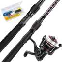 KastKing Brutus Spinning & SpinCast Combo, Fishing Rod and Reel Combo, Custom Tackle Kit, Pre-Spooled Line, Brute Tuff Blank, Stainless Steel Guide, EVA Handles, Custom Graphite Reel Seat