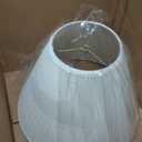 Aspen Creative 33138, Mushroom Pleated Traditional Spider Lamp Shade, Pleated White, 7" Top x 17" Bottom x 13" Slant