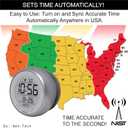 T-4660 Water Resistant Suction Cup Atomic Clock, Silver