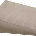 WEY&FLY Inflatable Wedge Pillow for Traveling  Lightweight Sleeping Support, Portable Camping Travel Wedge for Bed or Back, Fast Valve Inflation, 24.8" x 23.6" x 7.1" (Cloud Gray)