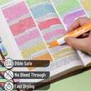 4 x No Bleed Gel Highlighter, Bible Highlighters, Cute Bible Markers Study Journaling School Supplies and Accessories, Pack of 6
