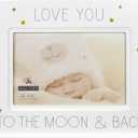 Malden International Designs Baby Memories Love You To Wood With Gold Foil Accents Picture Frame, 4x6, White