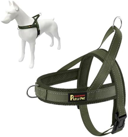Plutus Pet No Pull Dog Harness with Breathable Mesh Padded, Adjustable Reflective Escape Proof Dog Harness, Quick Fit Dog Vest Harness for Small Medium Large Dogs(XS, Ranger Green)