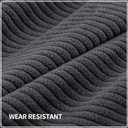QIANMEW Couch Cushion Covers, Comfort Soft Magic Sofa Covers Washable Stretch Resistant Slipcovers for Sectional and L Shaped Seats Furniture Protectors for Pets (1PC Armrest Cover, Dark Gray)