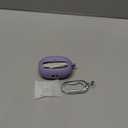 SURITCH Case for Raycon Everyday Earbuds (2024 Edition), Shockproof Magnetic Case for Raycon Bluetooth True Wireless in-Ear Buds Headphones, Protective Cover with Magnetic Lid Lock & Carabiner, Purple