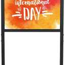 Sign Holder Stand, heavy Duty Pedestal poster stand for display,2228 inch slide-in double sided banner poster sign holder floor stand for indoor Display (2228)