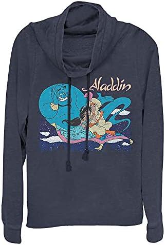 Disney Princess Aladdin Classic Women's Long Sleeve Cowl Neck Pullover, XS
