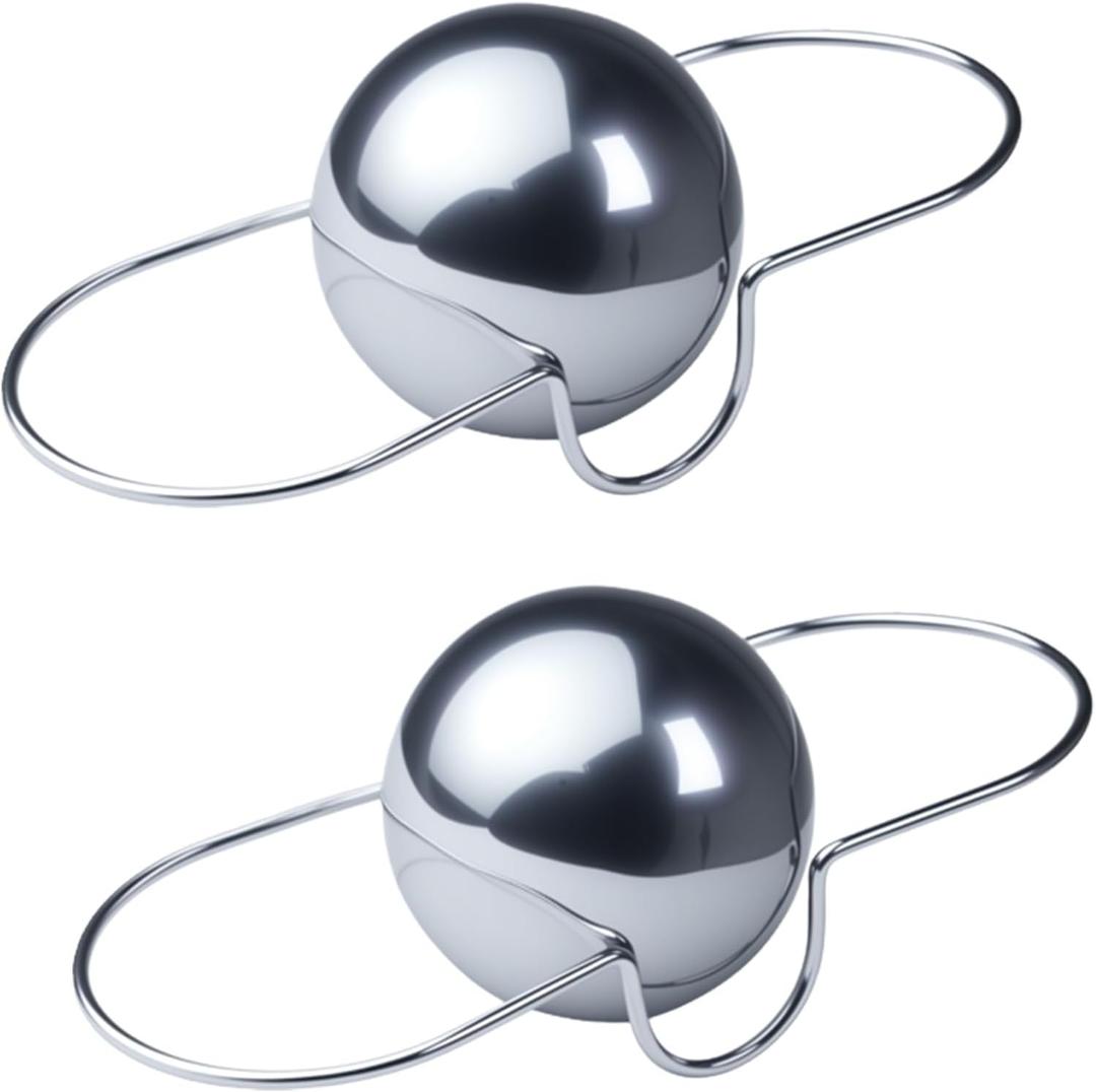 2-pack XL Espresso Cooling Balls, Stainless Steel Iced Coffee Coolers, Suitable for Cooling Espresso, Safe Materials, Enhances Coffee Flavor
