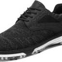 ULTIANT Men's Golf Shoes Fixed Nailless Sole Lightweight Breathable Spikeless Outdoor Footwear Size 47