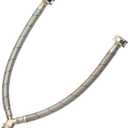 PLUMBERMASTER Washing Machine Hose Splitter Y-Mixer Hose Connector Hose, 3/4 Inch Brass Fittings, Y Split Hot and Cold Hose for Water Stainless Steel Washing Machine Y Mixer
