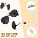 6 Pcs Playing Cosplay Toy Secret Service Dress up Includes Earplugs Acoustic Tube Headset Sunglasses and Black Security Hat for Teens Boys Playing Cosplay Costume Party Accessory Kit (Black)