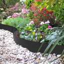 10 Inch Metal Landscape Edging, 40" L x 10" H Garden Edging - Bendable Metal Edging with 6 Clips Edging for Landacaping Lawn Yard (20Ft Total, Black)