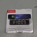 Timex Alarm Clock with Wireless Charger for iPhone, Android, and AirPods - Black (TW14B)