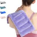 SuzziPad Microwave Heating Pad for Discomfort Reducing, 7x16 Microwavable Heated Pads, Muscle Ache, Soothing Fatigue for Neck and Shoulder, Bean Bag Moist Heat Pack, Warm Compress, 1.74lb, Purple