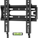 IWOBOARD 32 40 42 inch Fixed TV Monitor Wall Mount for LED LCD TVs & Monitor, Low Profile Small RV TV Mount, Easy Slim Flat Wall Bracket, Max VESA 200x200mm, 66lbs, Single Stud, Fit 19 24 42 inch