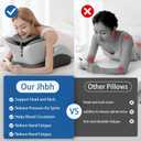 Ergonomic 27 Angle Memory Foam Wedge Pillow for Bed, Multi-Position Support for Back Neck and Legs, Positioning Pillow for Reading Sitting Up