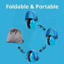 130 Solid Color Edition, Kids Ear Protection Earmuffs, Hearing Protection for Kids, One Size for 3-16 Yr Old (Neon Blue)