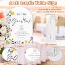 2 x Acrylic Wedding Signs Photo Guest Book Sign for Reception, 6x8" Floral Themed Arch Acrylic Table Decor, Love Is In Bloom & Baby In Bloom Decorations for Baby Shower Bridal Shower Engagement, (Mix)