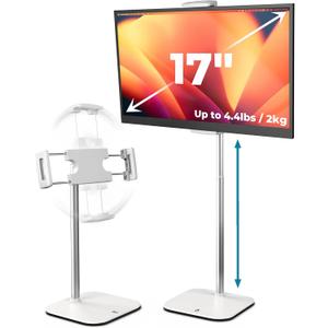 COOPER TabStand, 20" Tall iPad Stand for Desk, Portable Monitor Holder up to 17" Holds 4.4lb, Desktop Tablet Stand, Tablet Mount, Apple iPad Holder for Desk, for Samsung, Kindle, Fire (Frost White) COOPER TabStand, 20" Tall iPad Stand for Desk, Portable Monitor Holder up to 17" Holds 4.4lb, Desktop Tablet Stand, Tablet Mount, Apple iPad Holder for Desk, for Samsung, Kindle, Fire (Frost White)