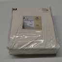 Linen Home 100% Cotton Percale Weave Fitted Sheet, Queen Size, Ivory, 1 Deep Pocket Fitted Sheet, Fits Mattress Upto 16" Crisp and Cool Strong Bed Linen, 60"X80"+15"