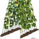 2 Pack Cucumber Trellis, 60inch A-Frame Rustproof Steel Wire Garden Trellis for Raised Beds, Heavy Duty Climbing Plants Supports for Cucumber,Tomato, Climbing Plants and Flowers