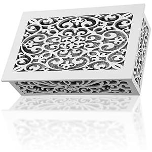 Saillong Doorbell Chime Cover Box Only, Wooden Doorbell Chime Box, Doorbell Chime Cover Box for Indoor Outdoor, with Extra Self Adhesive Tape, Easy to Install for Home (White)