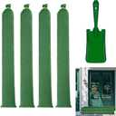 4Pcs Sand Bags for Flooding 4ft x 8in Flood Protection Sandbag Tube with Elastic Band Reusable Tube Floods Rain Wind Flood Barrier Barriers for Door Home Garage Protection