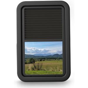 806621 RV Window for Entry Doors With Low-profile Shade 12'' W X 21'' H Black