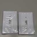 6-Pack Single Toggle Light Switch Cover Plate, Pearls Decorative Switch Plate Covers, Pure White 1 Gang Metal Wall Plate, Corrosion Resistant