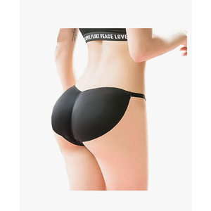 Butt Lifting Panties Seamless Pads for Bigger Butt - Padded Underwear for Women, Adjustable Shapewear Black, M