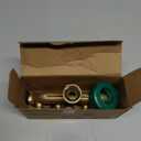 Hourleey Brass Garden Hose Splitter (4 Way), Solid Brass Hose Connector 3/4", Hose Spigot Adapter 4 Valves with 4 Extra Rubber Washers