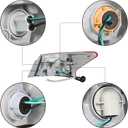 munirater Tail Light Assembly Left Side Replacement for Sentra 2016 Tail Light Rear Brake Lamp 265553YU0A NI2804108