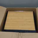 Large Bread Box for Kitchen Countertop, Black Bread Storage Container for Homemade Bread, Double Layer Farmhouse Breadbox Organizer for Kitchen Counter Cabinet, Pantry, Cupboard (Black)