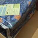 Washable Dark Blue Rug for Living Room - 10x14 Large Area Rug for Dining Room Under Table, Bedroom, Soft Low Pile Non-Slip Stain Resistant Carpet - Vintage Navy Floral Design