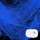 800 sqft Halloween Glow Spider Webs Indoor & Outdoor Spooky Spider Webbing with 37 Fake Spiders for Halloween Decorations,White with Blacklight Lamp