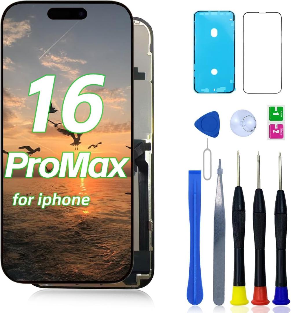 for iPhone 16 Pro Max Screen Replacement for iPhone 16 promax LCD Display Screen Digitizer 6.9',3D Touch Assembly Repair Part