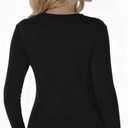 Womens Long Sleeve Thermal Shirts, 2025 Fall Winter Crew Neck Shirt for Women, Stretch Basic Tight Long Sleeve Underwear Tops (Black, S)