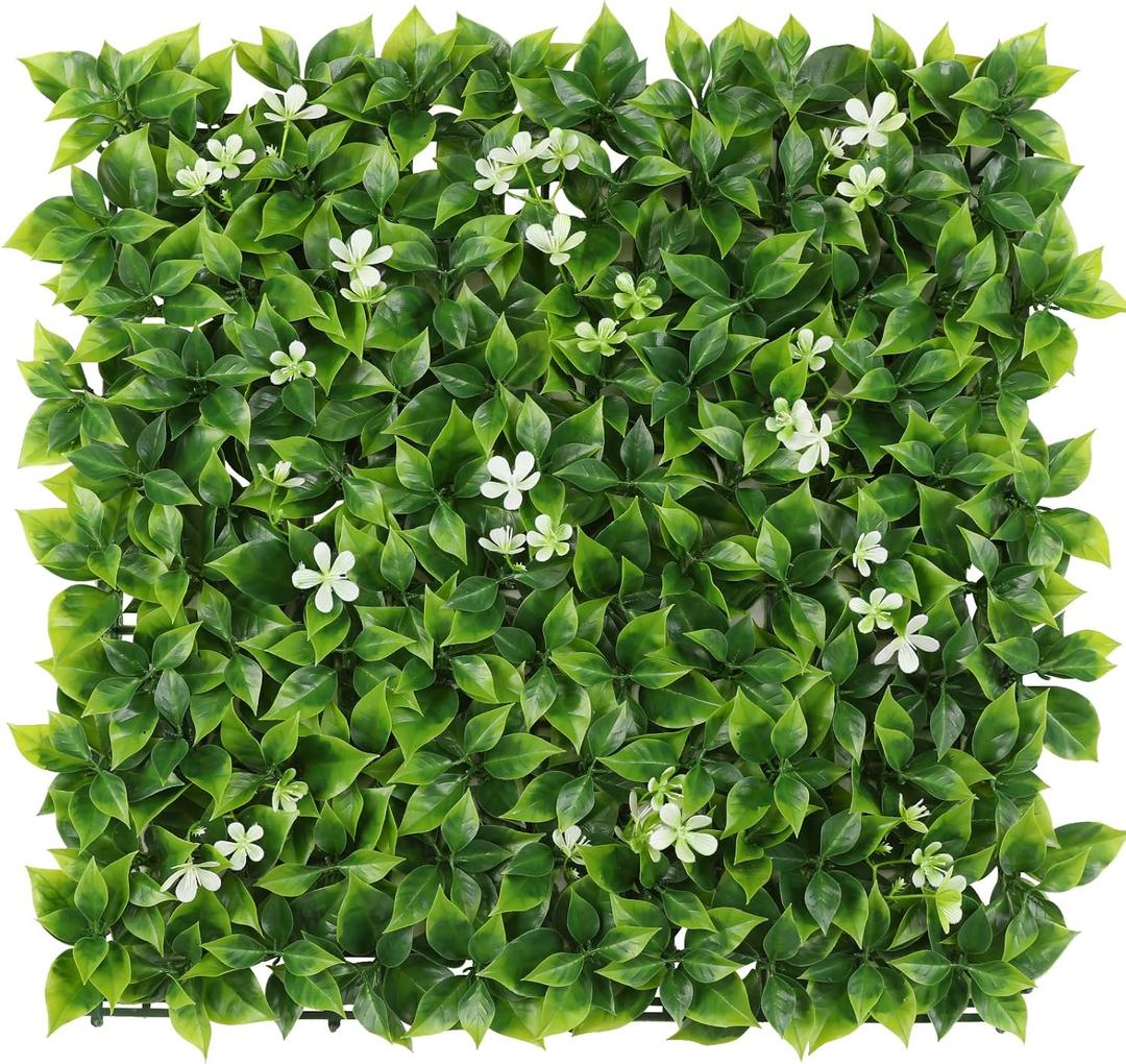 12pcs Artificial Grass Wall Panels 2020 Greenery Wall Backdrop Boxwood Panels Green Leaf Hedge Panel Grass Backdrop for Home Decor Indoor Greenery Fence Privacy Screen for Outdoor Garden Balcony