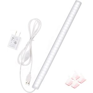 Under Cabinet Light, 12 Inch Plug in LED Closet Light with Memory Function, Cold White 6000K, Super Slim Dimmable Workbench,Under Counter Lights for Kitchen