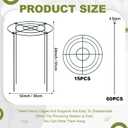 Geelin 15 Pack Peony Cages and Supports 12'' Dx 24'' H Grow Through Metal Plant Supports Frame Rings Hoops for Outdoor Plants Peony Flowers Tomato Rose(Green)